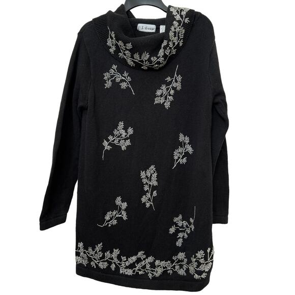 B.P. Design Beaded Embroidered Tunic Length Pullover Sweater Women’s Size Small - Picture 3 of 10